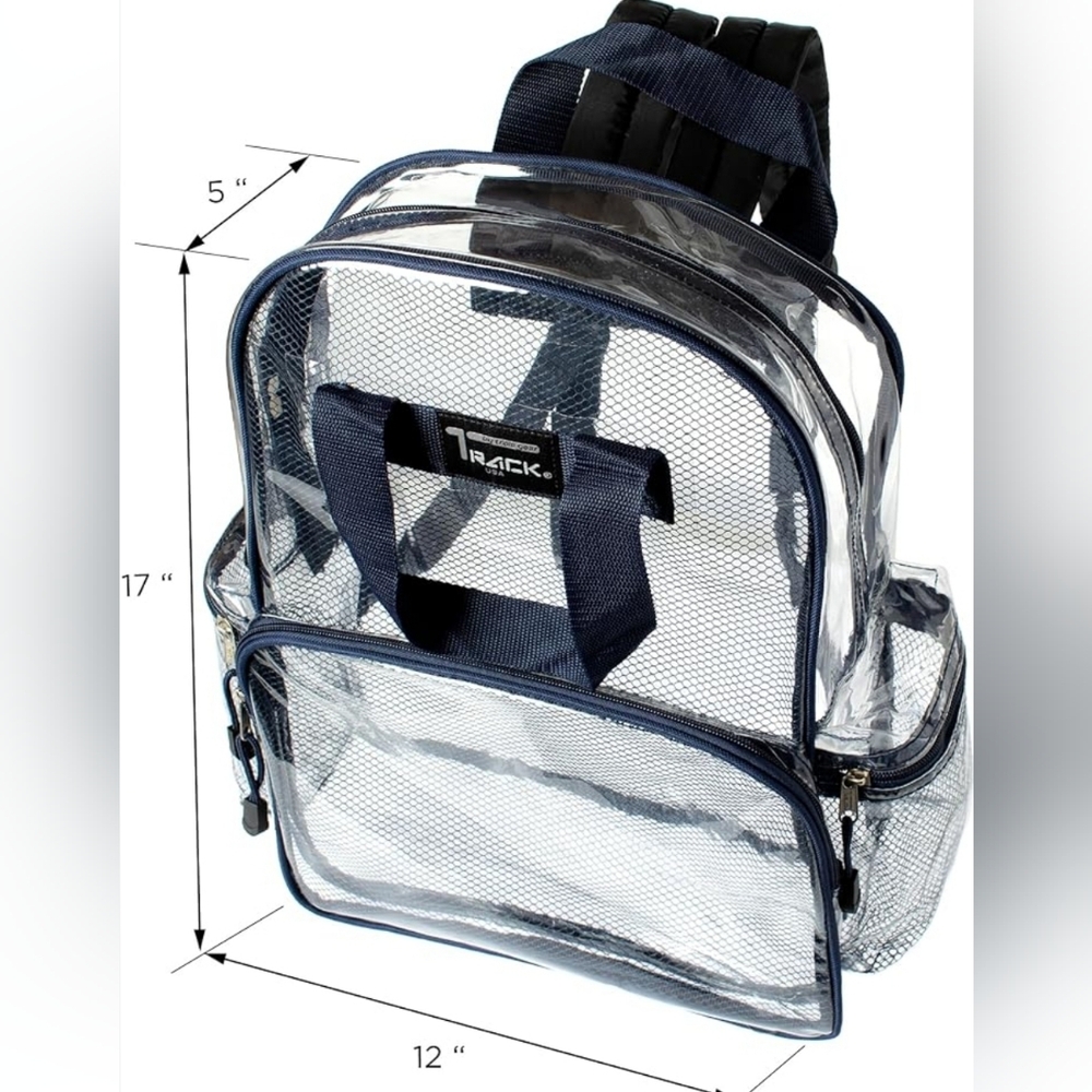 Track Clear Backpack NWT